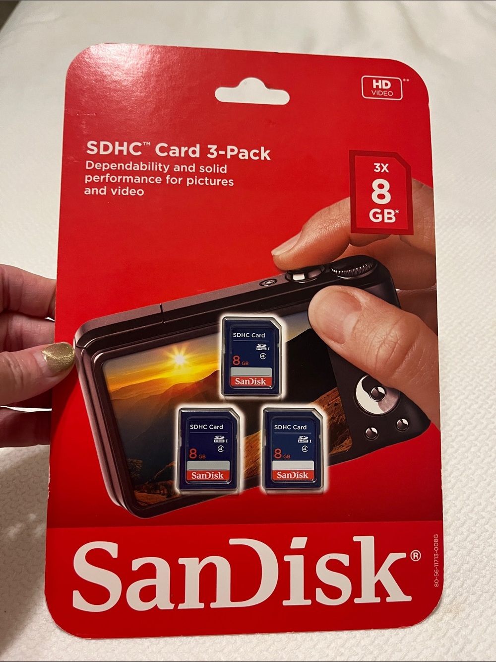 SanDisk 8GB SDHC Memory Card 3-Pack